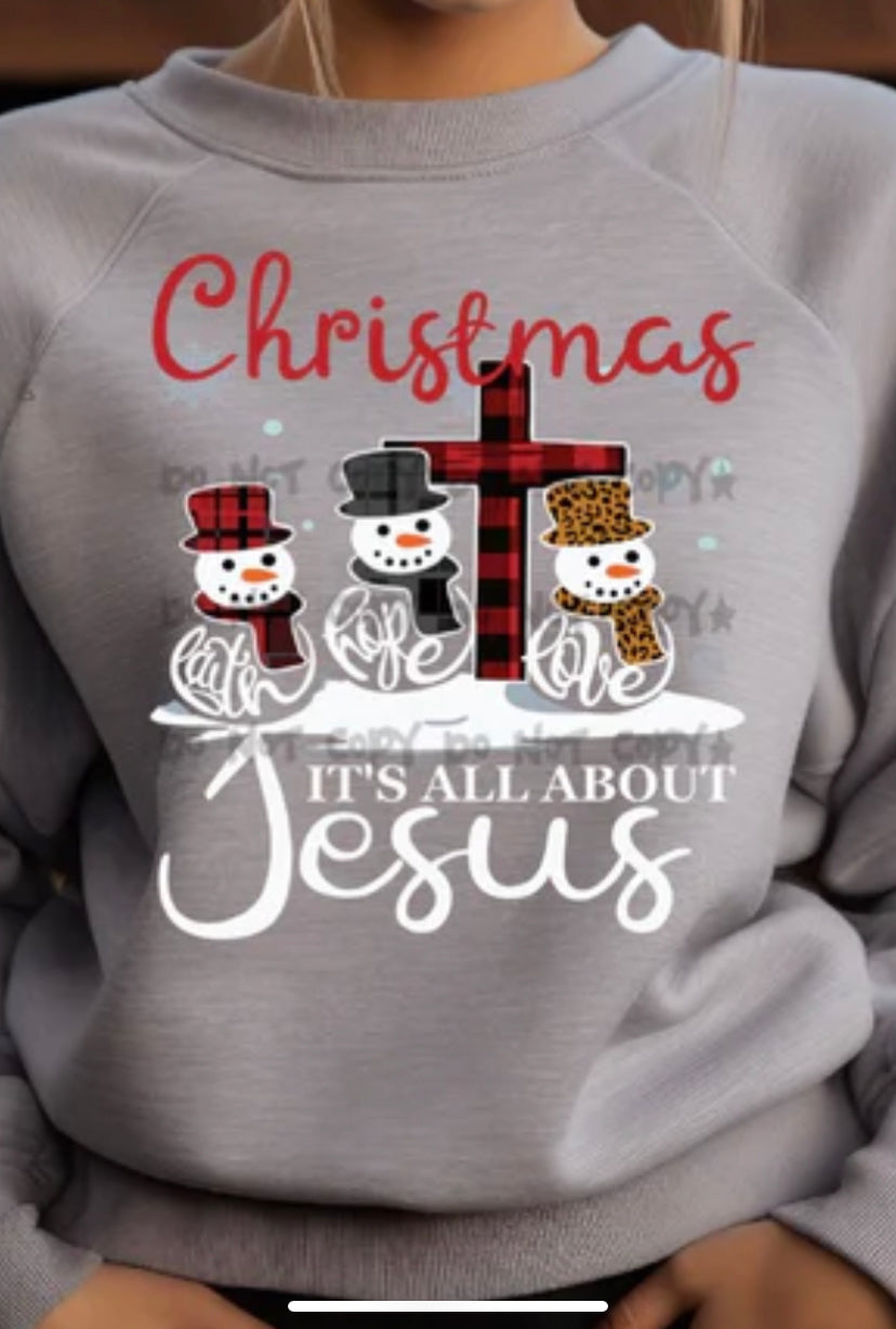 Christmas it’s all about Jesus snowmen