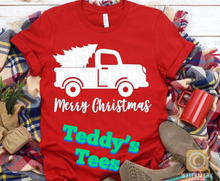 Load image into Gallery viewer, Merry Christmas- white truck with tree
